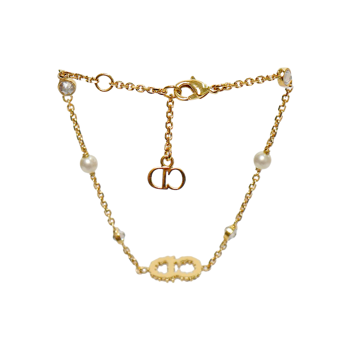 Dior Cubic Claire D Rune Gold Bracelet