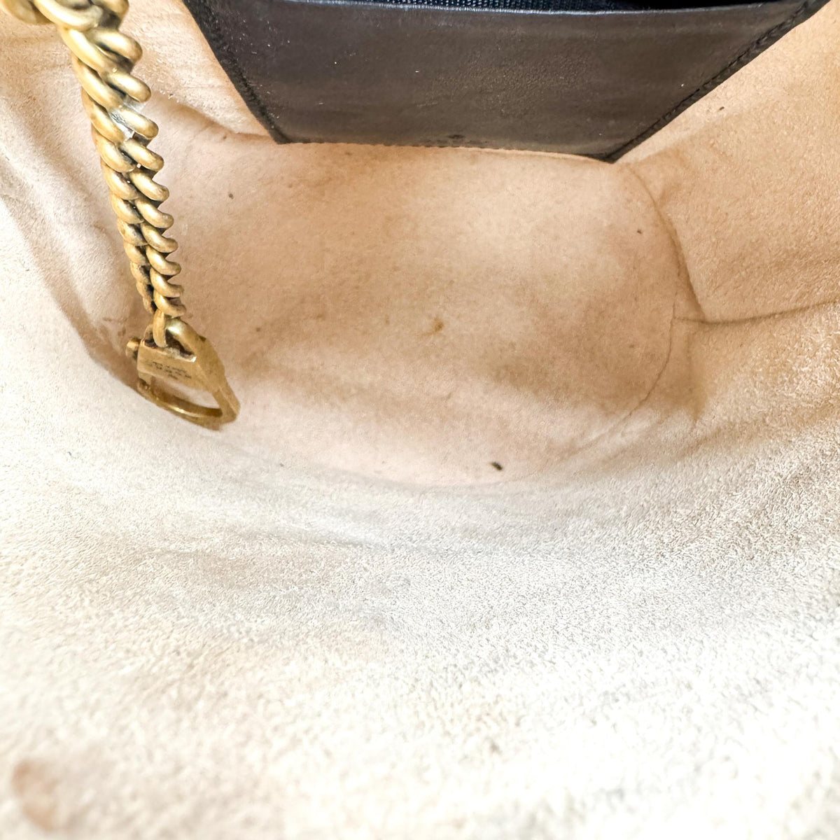 Gucci GG Marmont Mini Bucket Bag Black with Gold Hardware