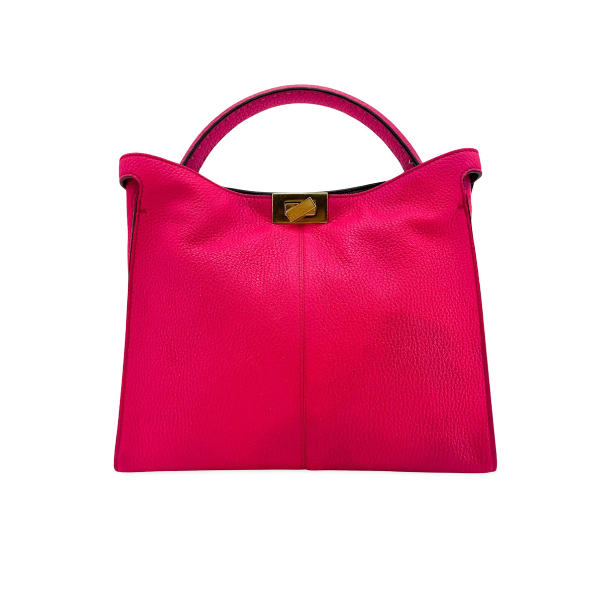 Fendi Peekaboo X-Lite Medium Tote Bag Pink Gold Hardware