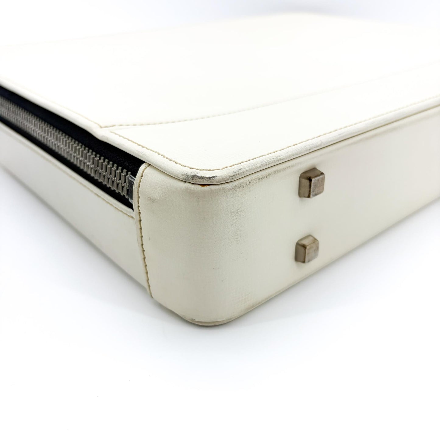 Valextra Premier Briefcase White