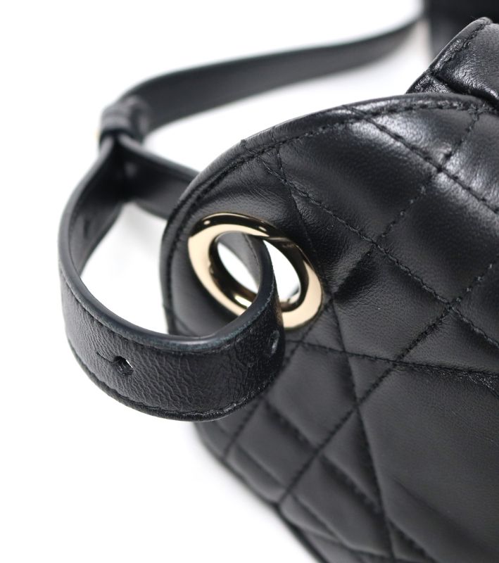 Dior Medium Black Leather De Motion Bucket Bag