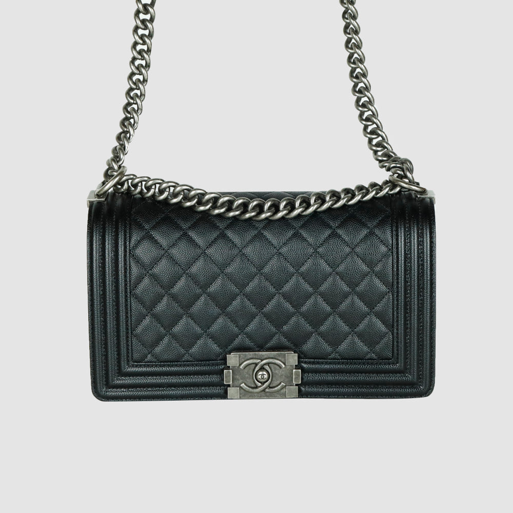 Medium Boy Caviar Flap Shoulder Bag Crossbody Bag A67086