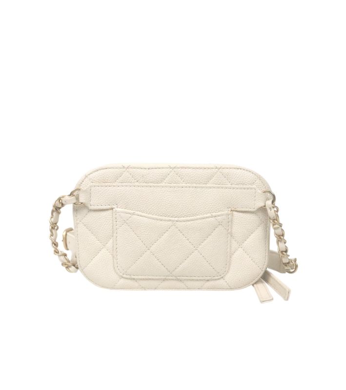 Chanel Beige Caviar Leather Belt Bag