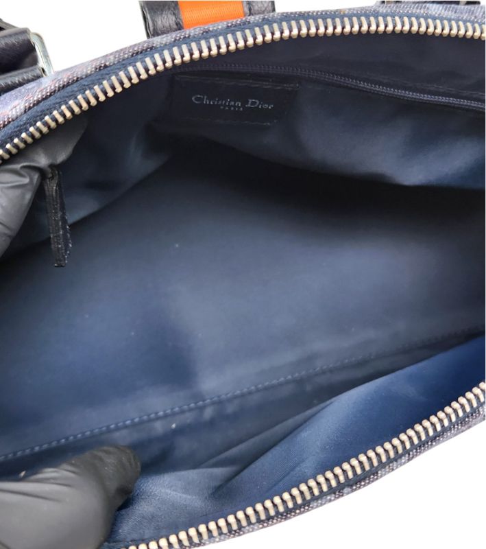 Dior Navy Oblique Boston Bag