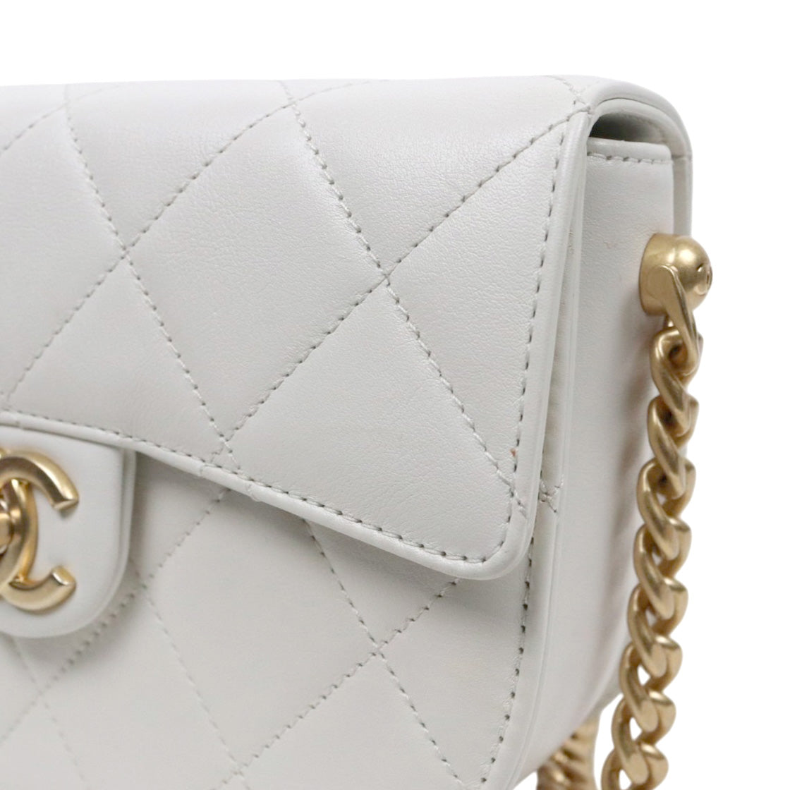 Chanel White Moon Messenger Shoulder Bag