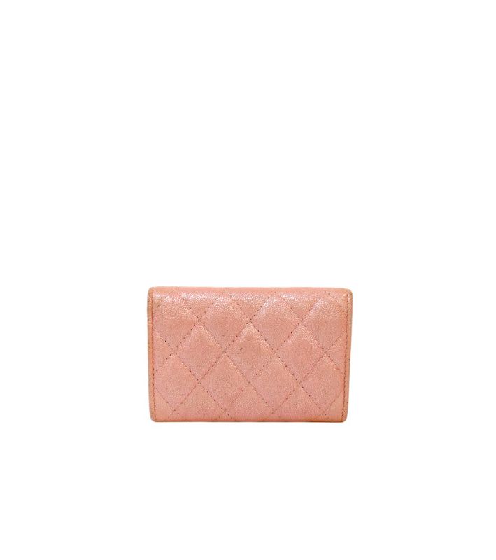 Chanel Pink Classic Card Wallet