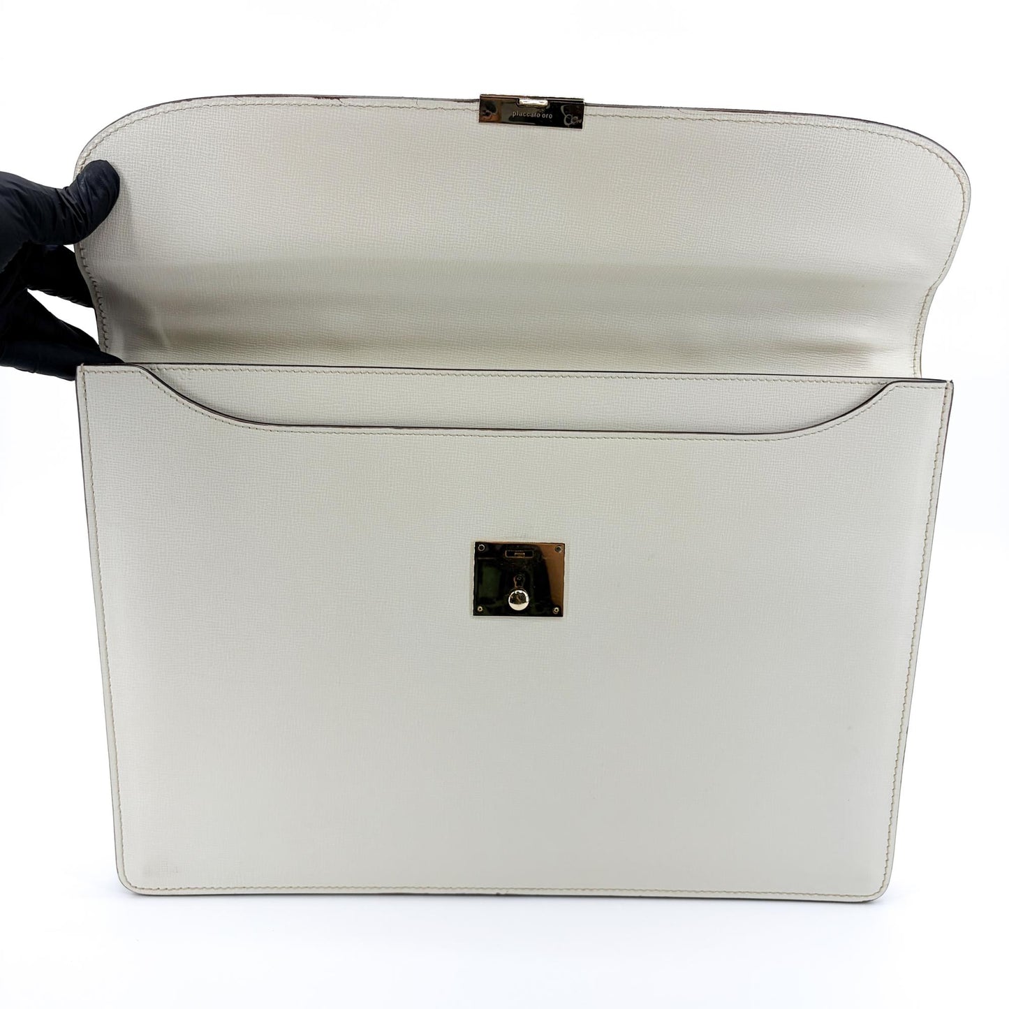Valextra Premiere Briefcase White