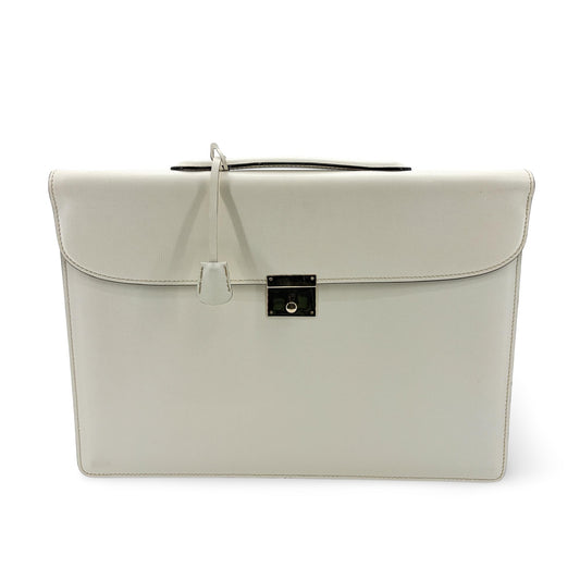 Valextra Premiere Briefcase White