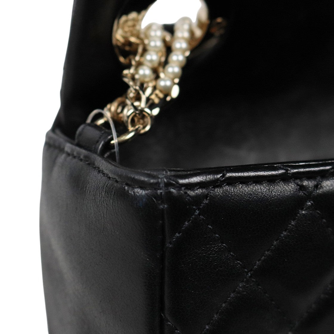 Chanel Black Lambskin Westminster Pearl CC Flap Bag