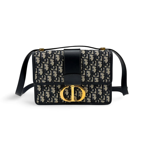 Dior 30 Montaigne Bag Blue Oblique Jacquard