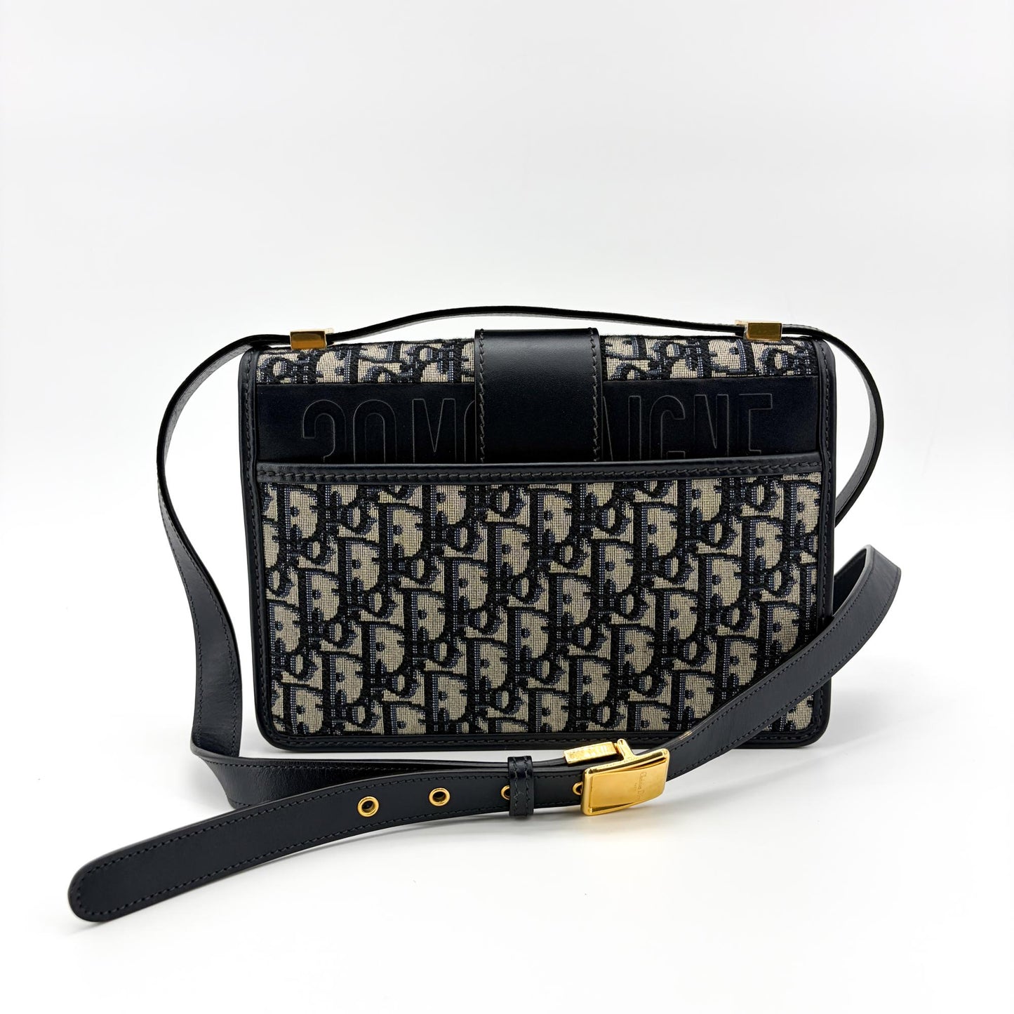 Dior 30 Montaigne Bag Blue Oblique Jacquard