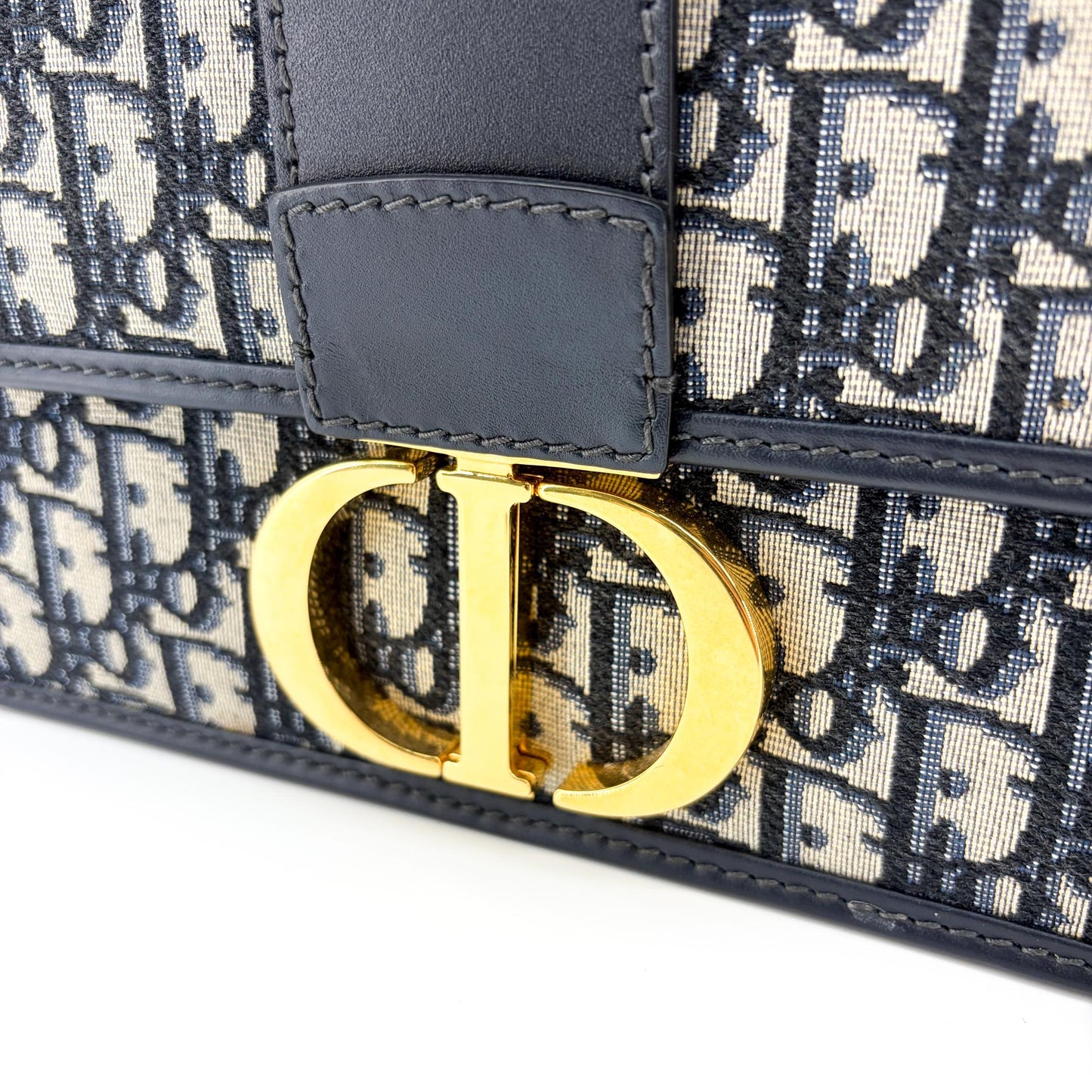 Dior 30 Montaigne Bag Blue Oblique Jacquard