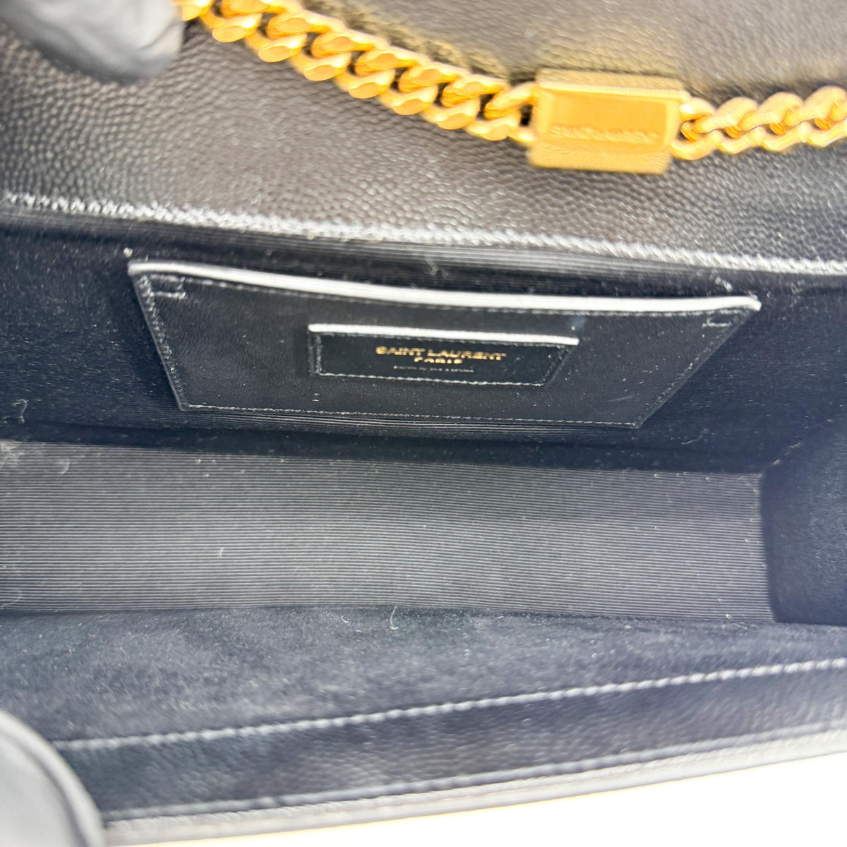 Saint Laurent Monogram Kate Small Shoulder Bag Black Gold Hardware