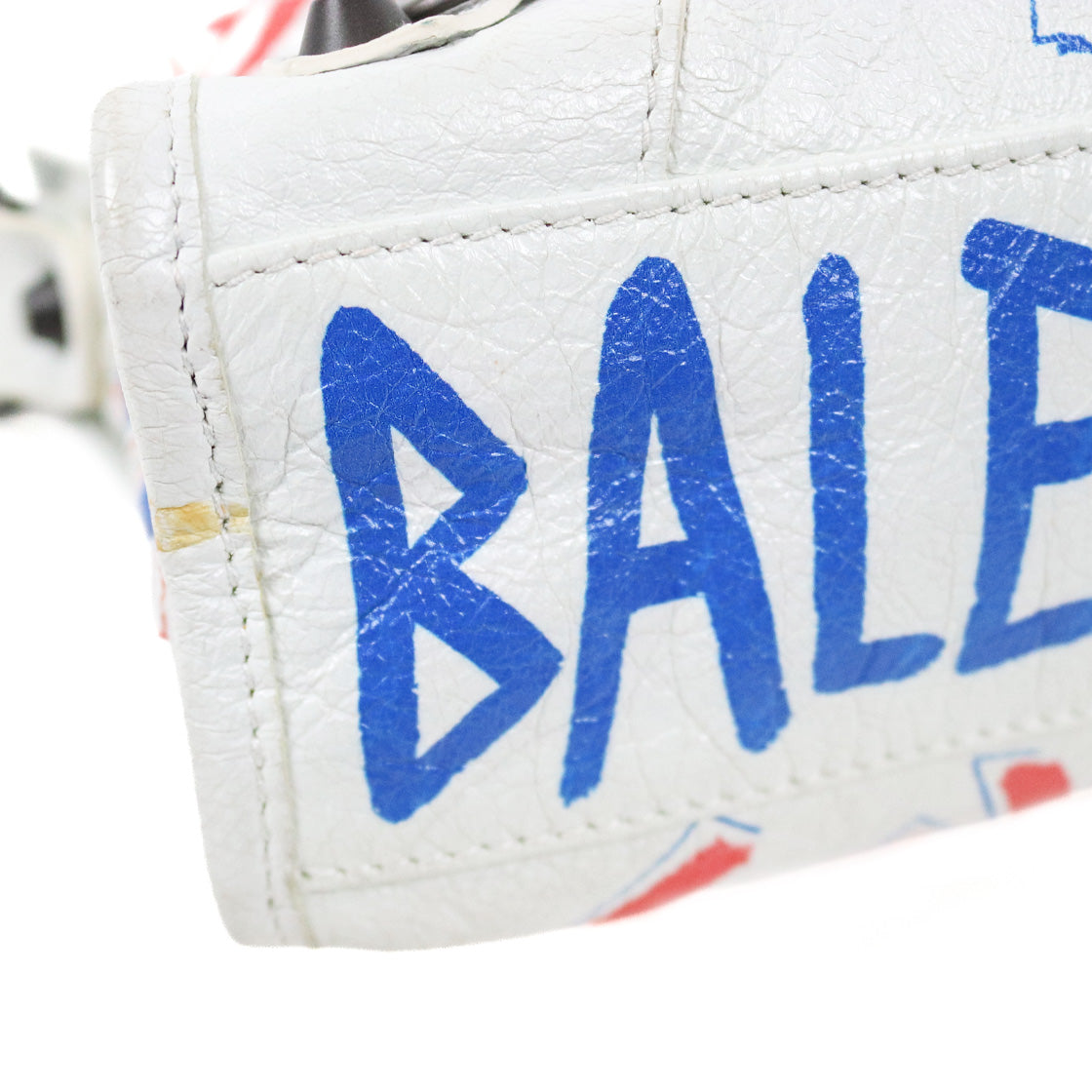 Balenciaga White Mini Gravity Motor Bag
