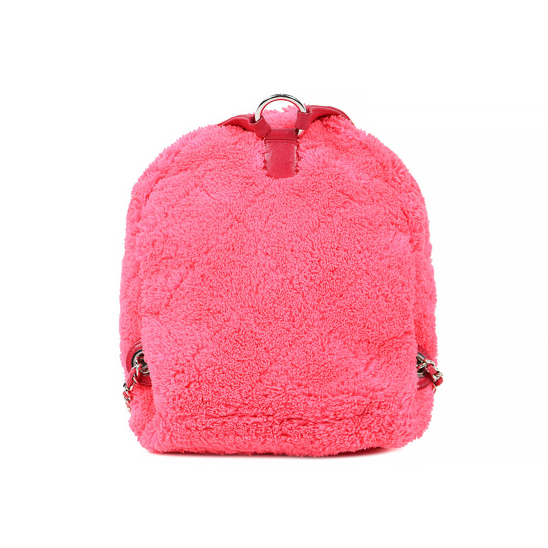 Chanel Pink Shearling Backpack