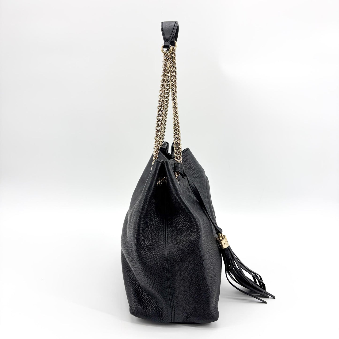 Gucci Soho Tassel Chain Shoulder Bag Black