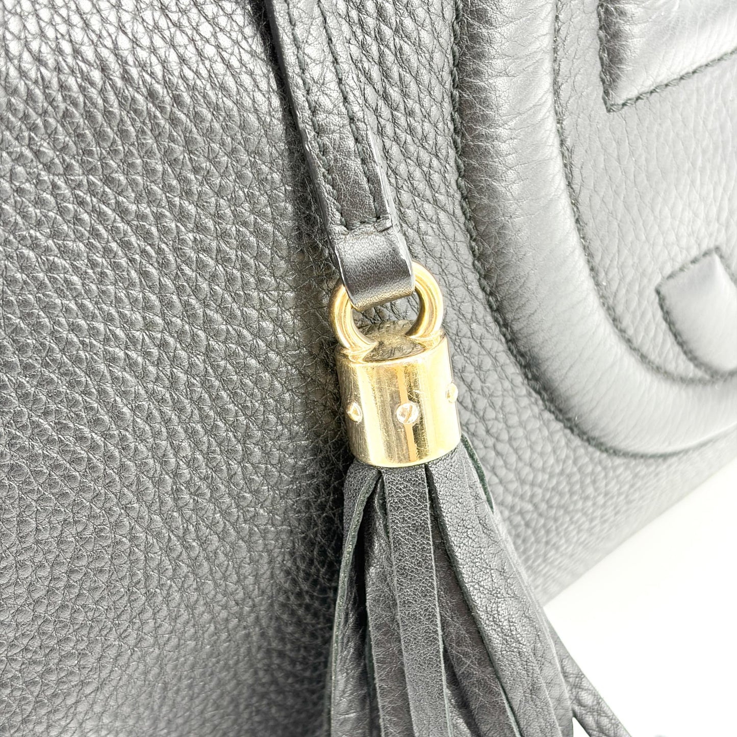 Gucci Soho Tassel Chain Shoulder Bag Black