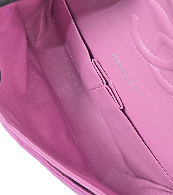 Chanel Purple Medium Lambskin Classic Double-Flap Bag