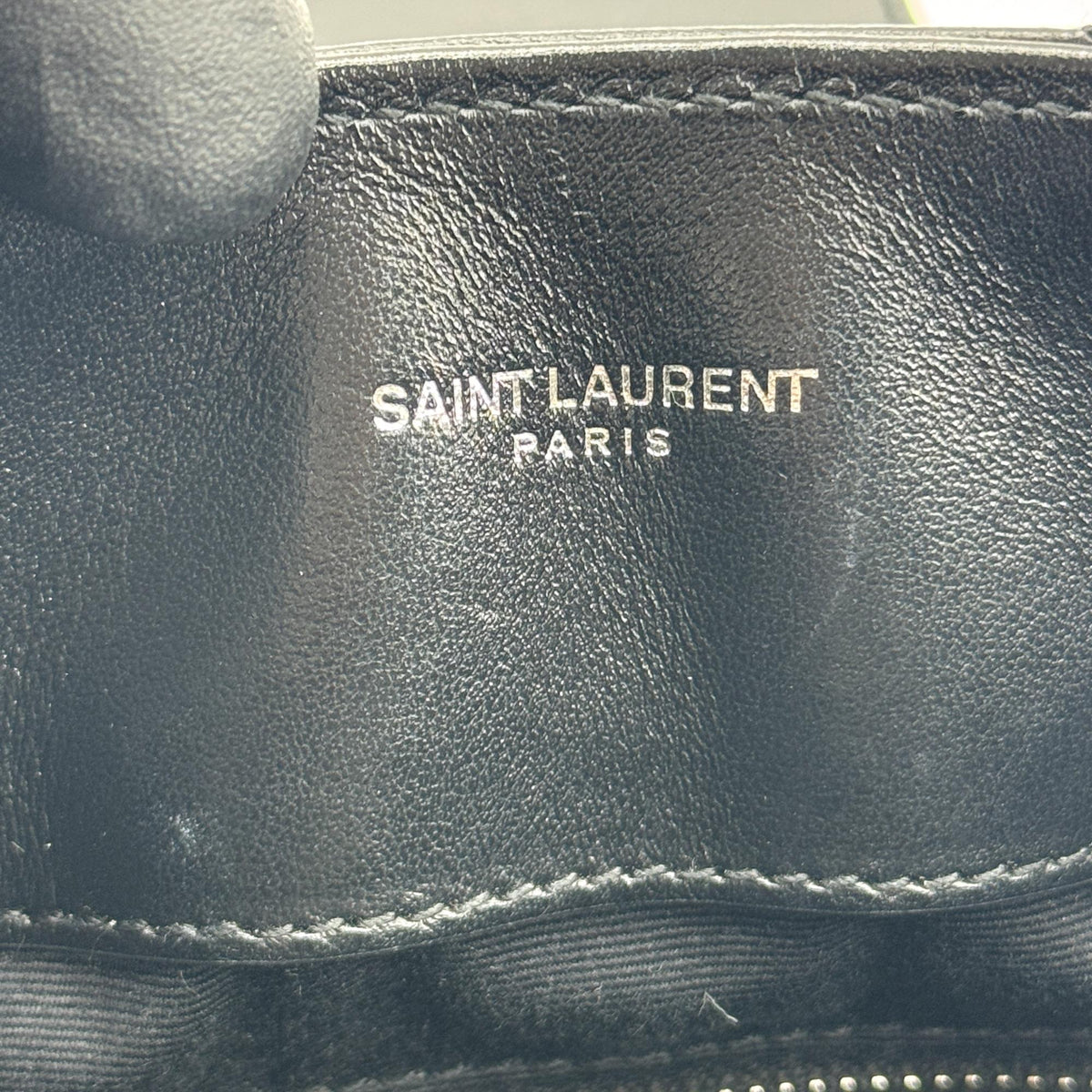 Saint Laurent Loulou Small Chain Crossbody Bag Silver Hardware Black