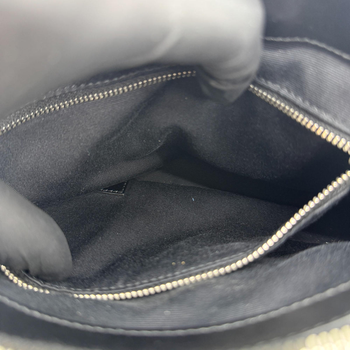 Saint Laurent Loulou Small Chain Crossbody Bag Silver Hardware Black