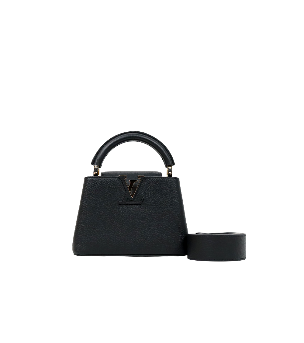 Louis Vuitton Black Mini Capucines Tote Bag