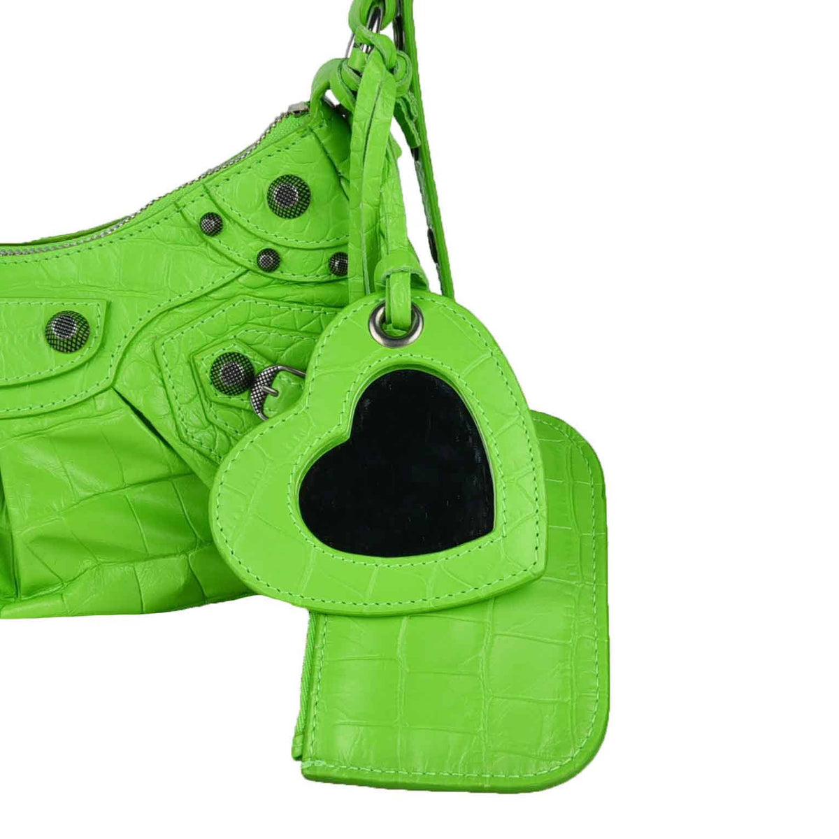 XS Crocodile Embossed Calfskin Le Cagol Shoulder Bag 671309