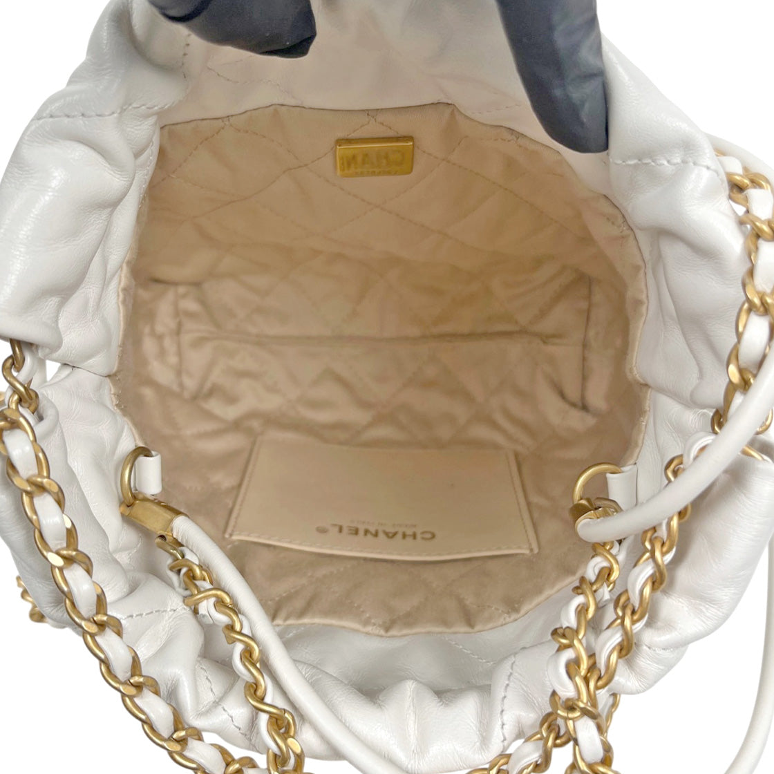Chanel White Mini 22 Bag