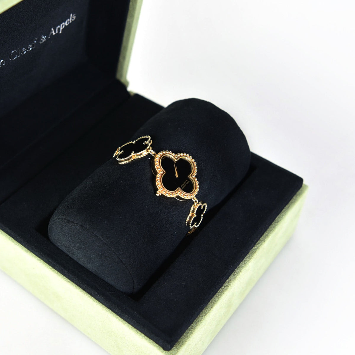 Onyx Alhambra 18K Gold Watch