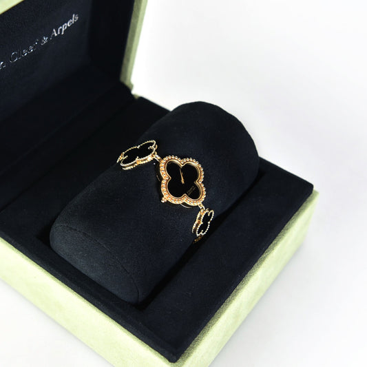 Onyx Alhambra 18K Gold Watch