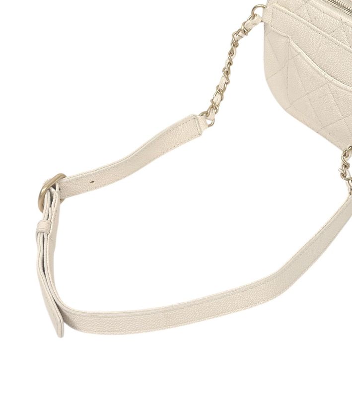 Chanel Beige Caviar Leather Belt Bag