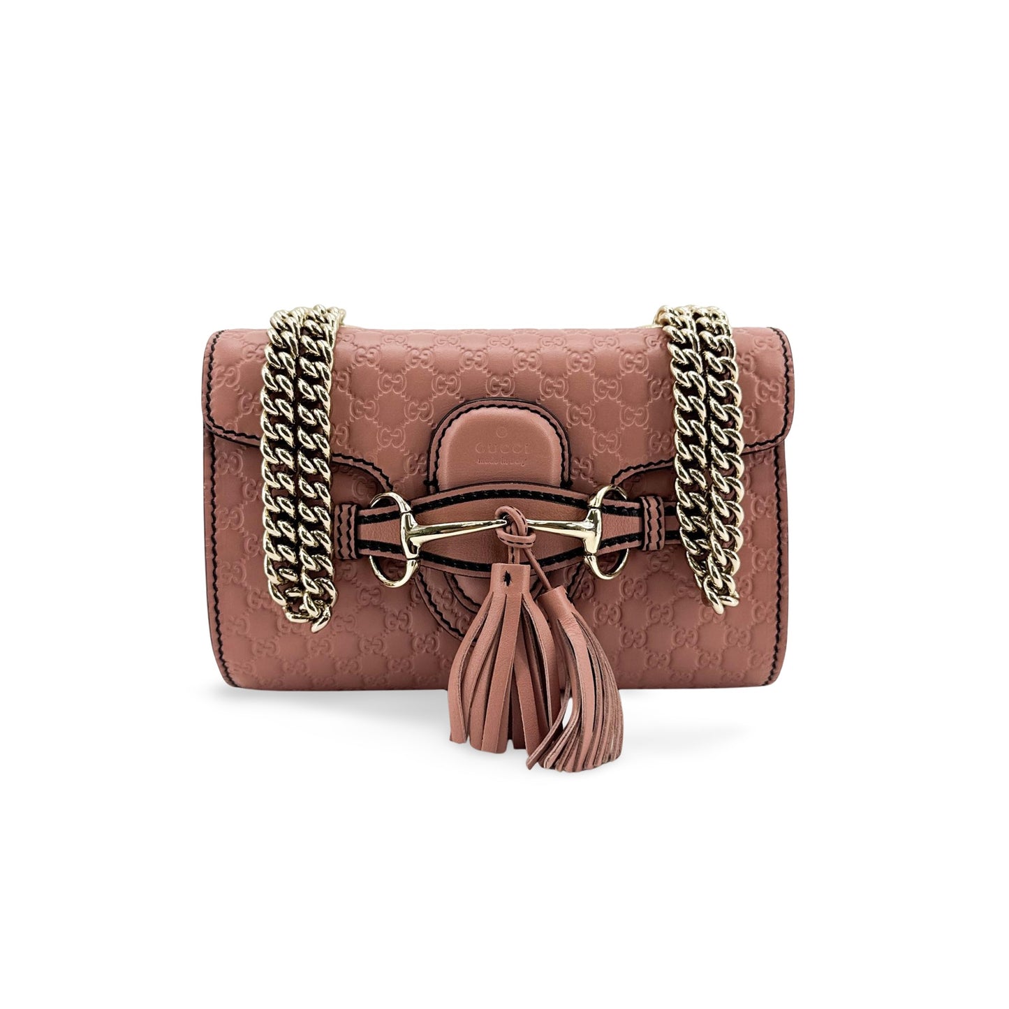 Gucci Microguccissima Emily Mini Chain Shoulder Bag Pink