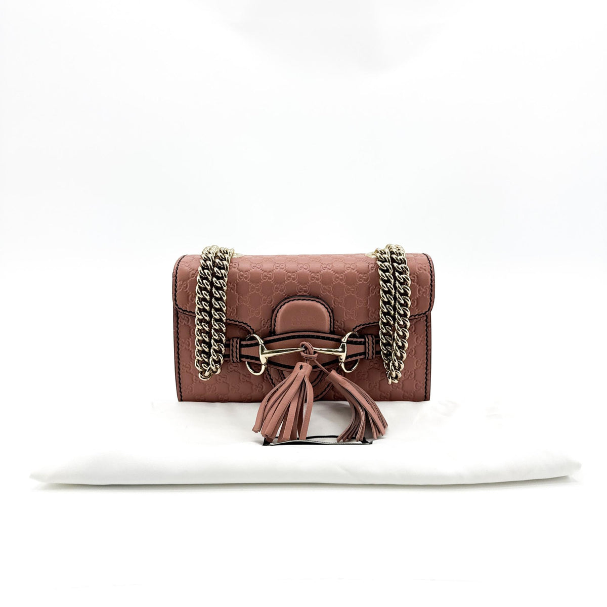 Gucci Microguccissima Emily Mini Chain Shoulder Bag Pink