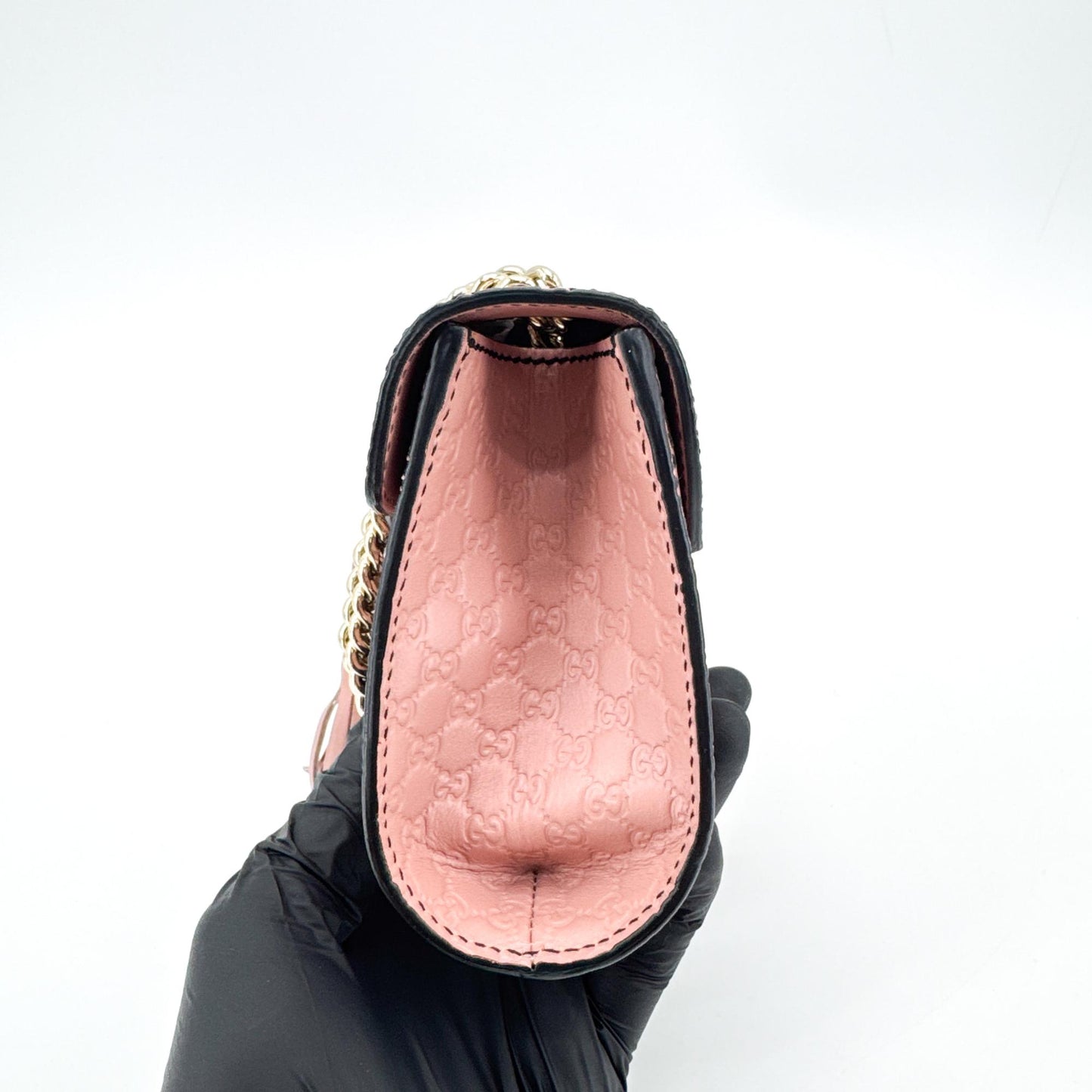 Gucci Microguccissima Emily Mini Chain Shoulder Bag Pink