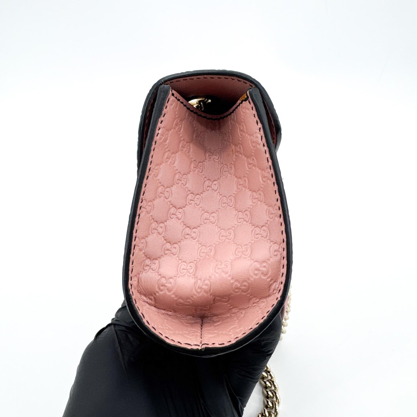 Gucci Microguccissima Emily Mini Chain Shoulder Bag Pink