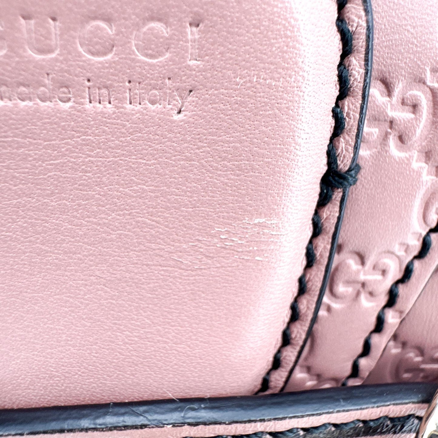 Gucci Microguccissima Emily Mini Chain Shoulder Bag Pink