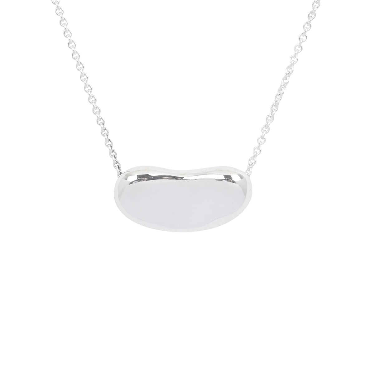Tiffany silver bean necklace