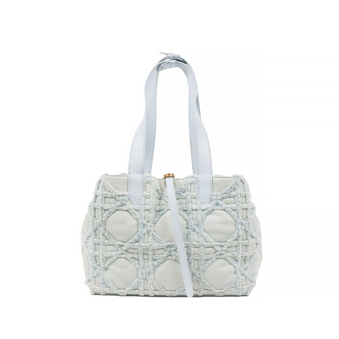 Dior Medium Toise Blue Denim Shoulder Bag