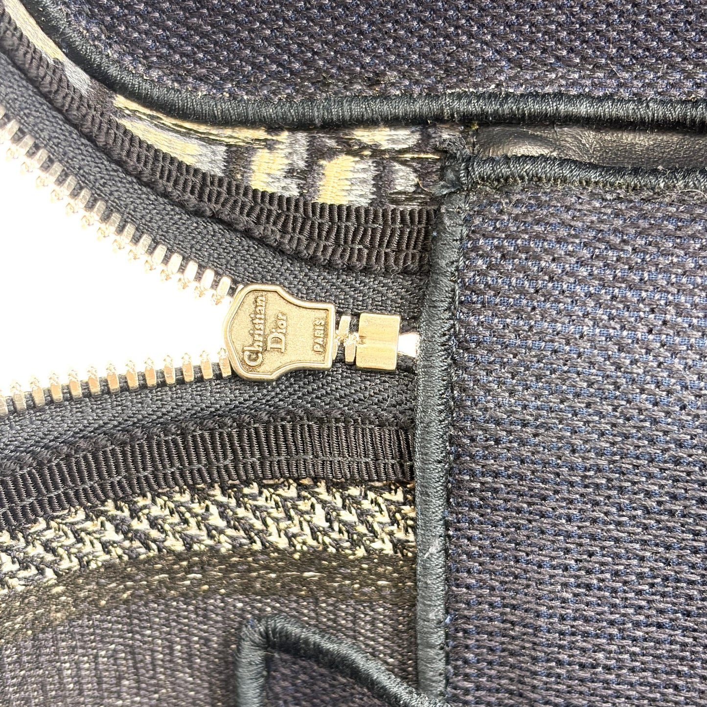 Dior Travel Vanity Case Blue Oblique Embroidered Canvas