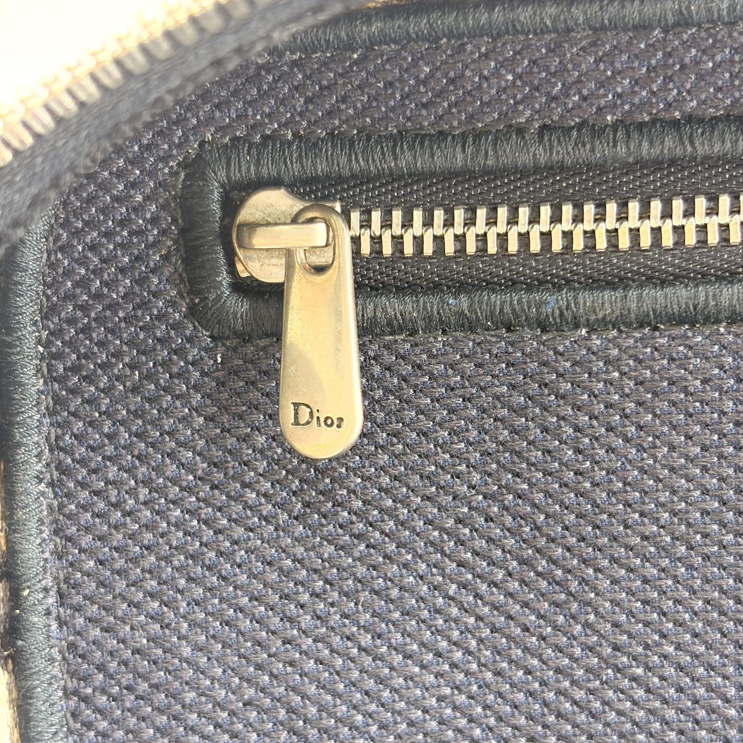 Dior Travel Vanity Case Blue Oblique Embroidered Canvas
