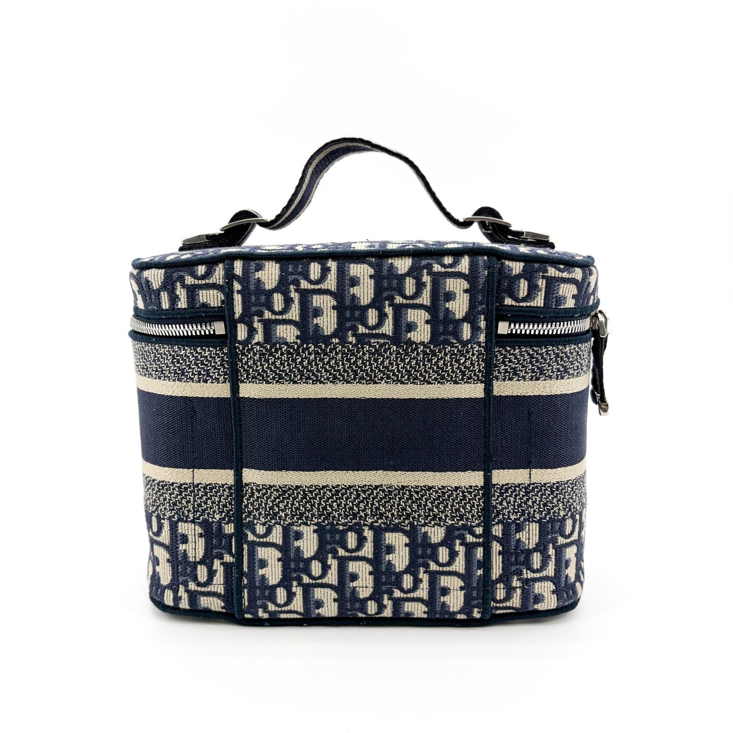 Dior Travel Vanity Case Blue Oblique Embroidered Canvas