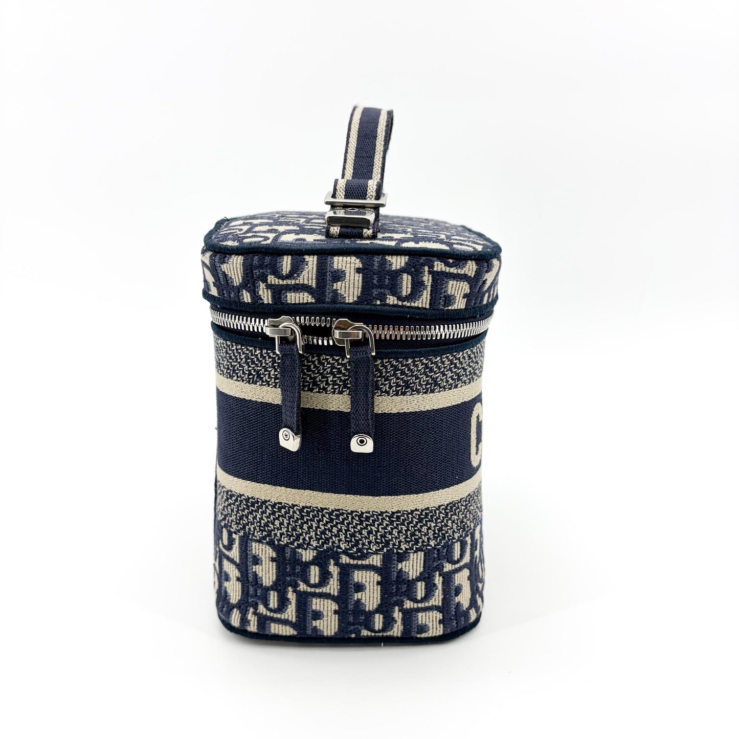 Dior Travel Vanity Case Blue Oblique Embroidered Canvas