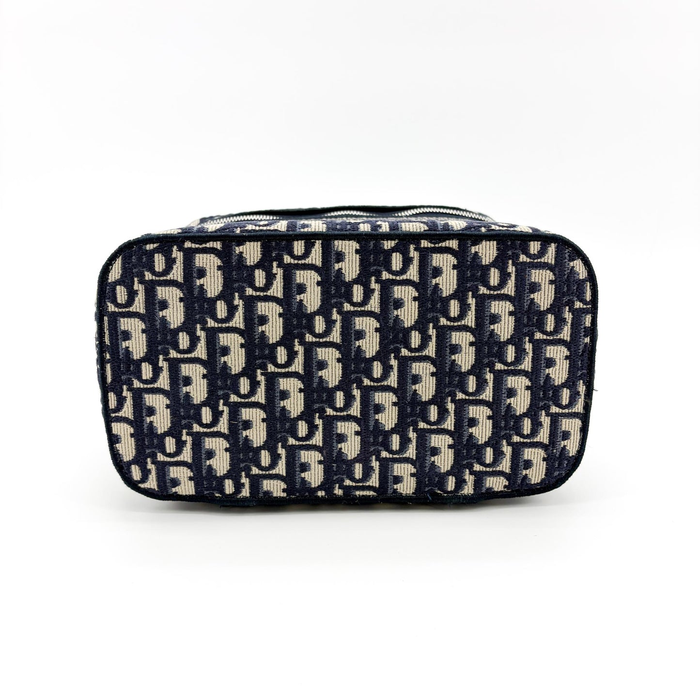 Dior Travel Vanity Case Blue Oblique Embroidered Canvas