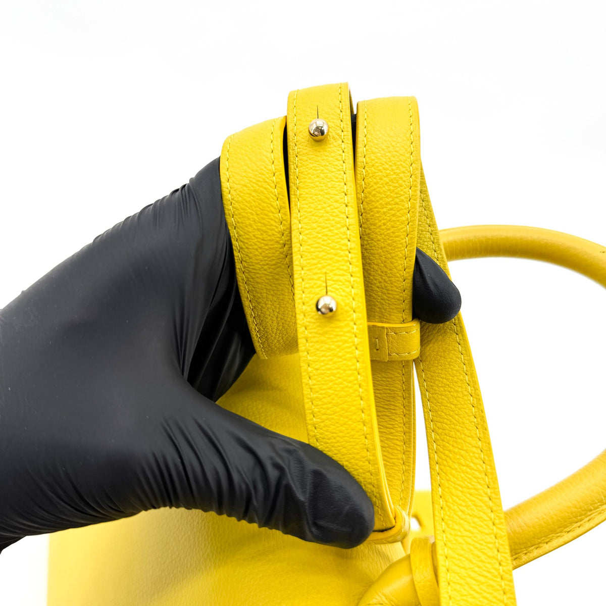 Delvaux Brillant MM Yellow Silver Hardware