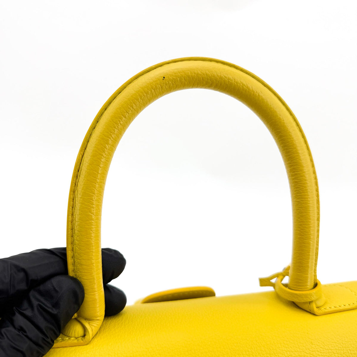 Delvaux Brillant MM Yellow Silver Hardware