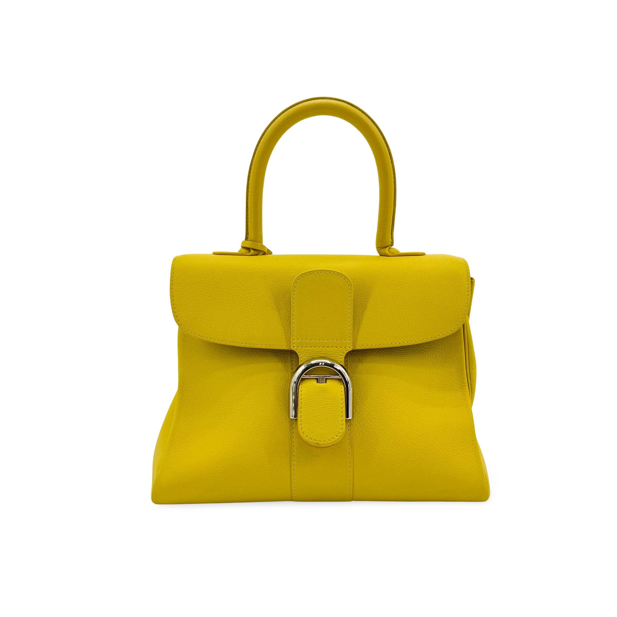 Delvaux Brillant MM Yellow Silver Hardware