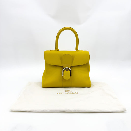 Delvaux Brillant MM Yellow Silver Hardware