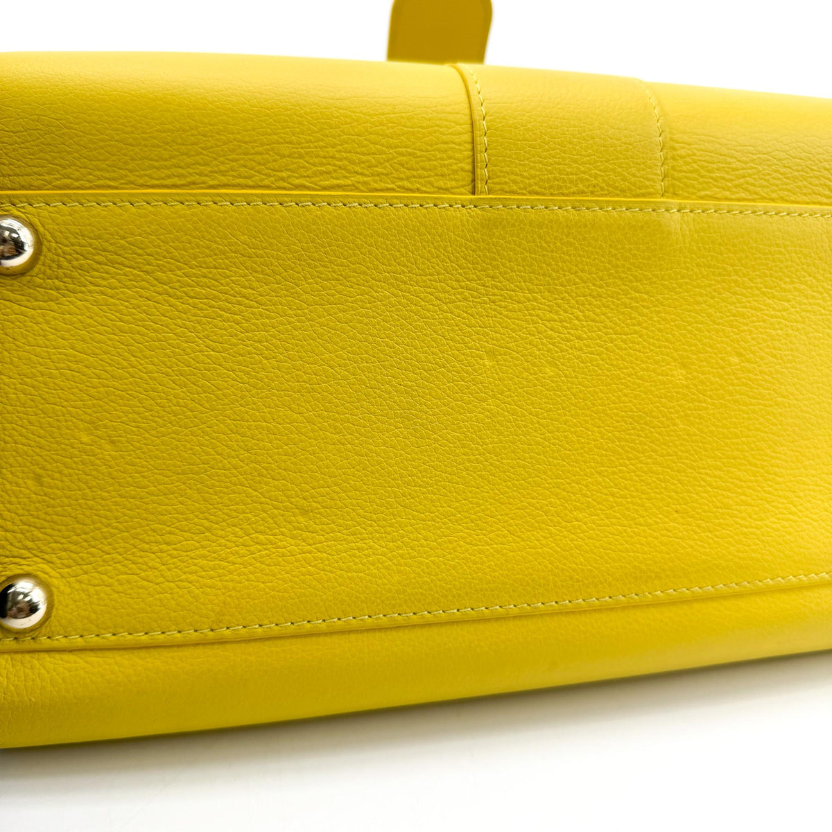Delvaux Brillant MM Yellow Silver Hardware