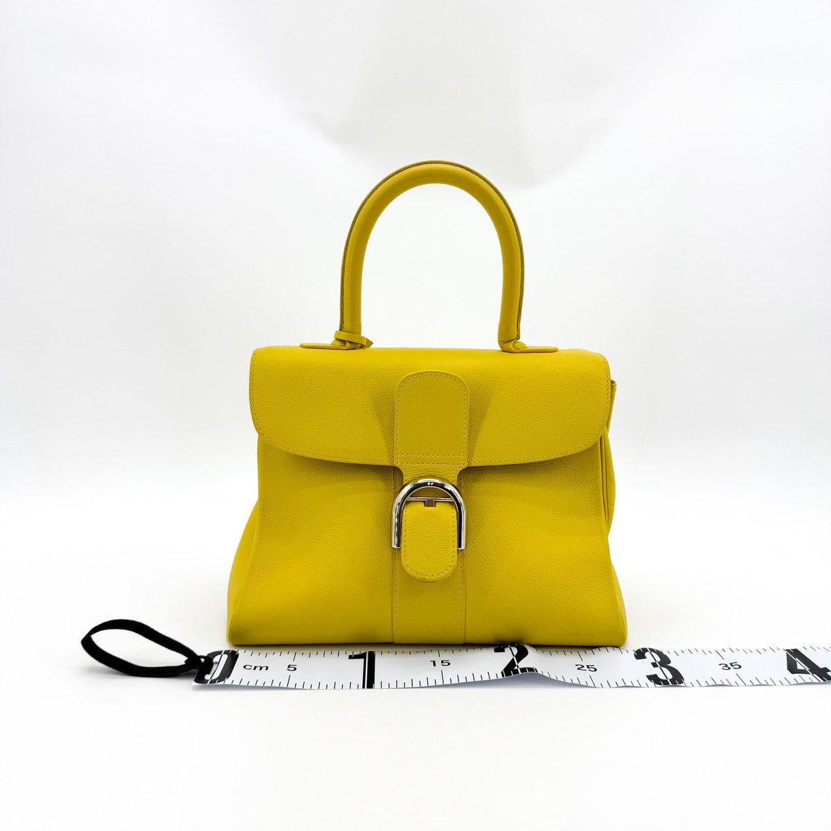 Delvaux Brillant MM Yellow Silver Hardware
