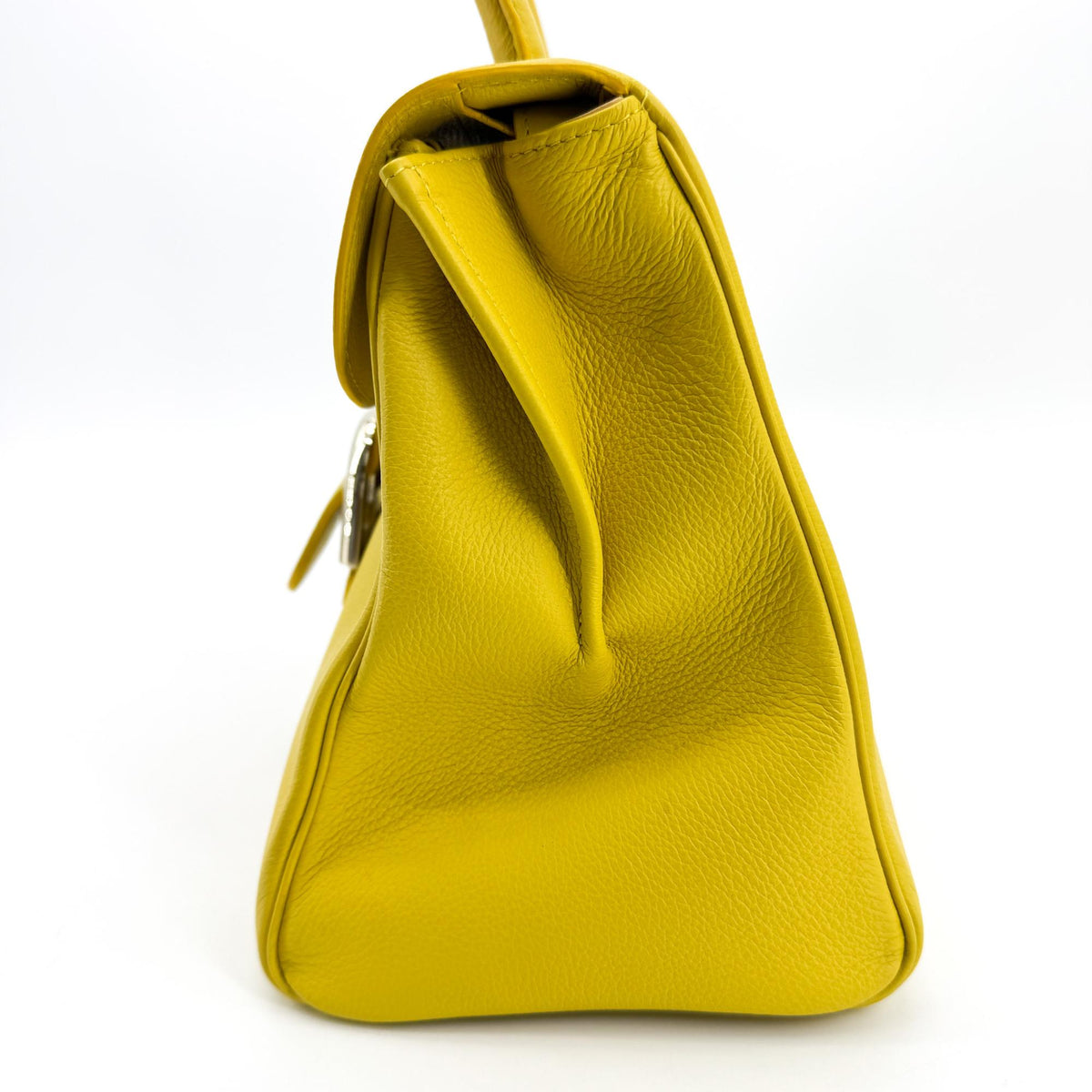 Delvaux Brillant MM Yellow Silver Hardware