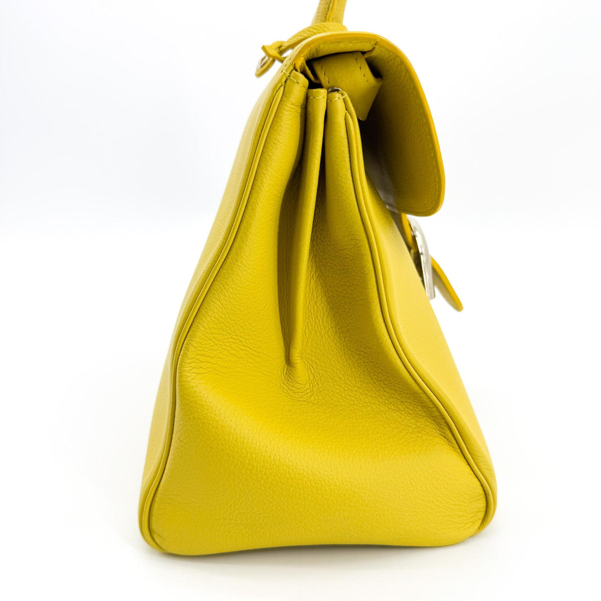 Delvaux Brillant MM Yellow Silver Hardware